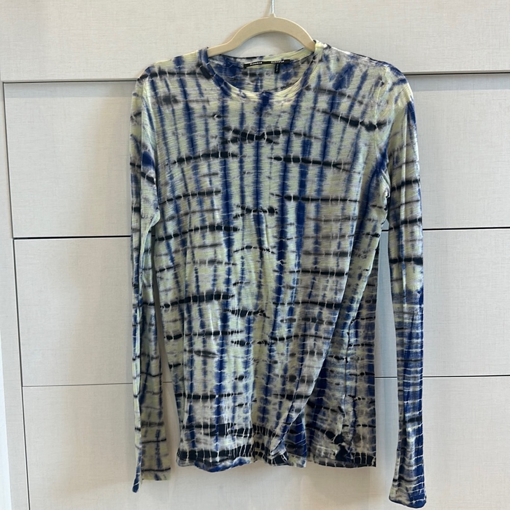 Proenza Schouler long sleeved tie dye shirt | size XS